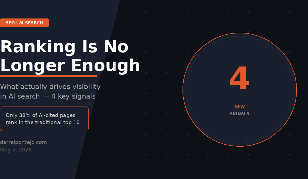 Ranking Is No Longer Enough — What Actually Drives Visibility in AI Search