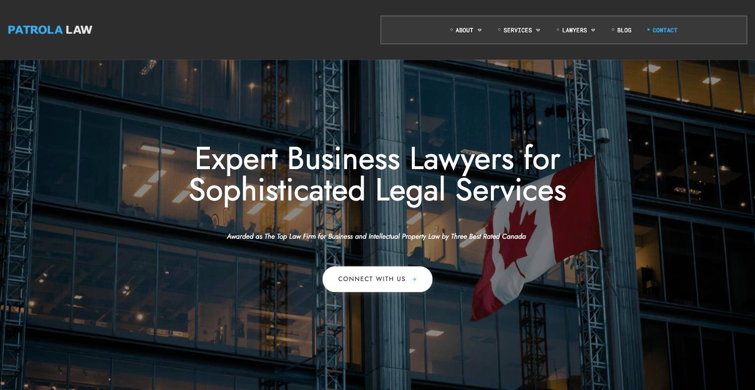 Patrola Law homepage